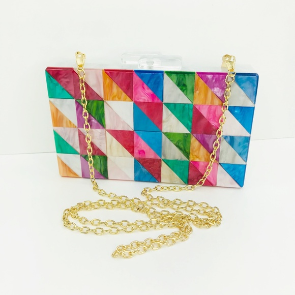 Acrylic Party Box in Triangle Multicolor - Picture 4 of 8